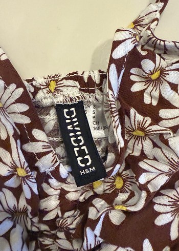 Kahverengi Çiçek Desenli Mini Bohem Büstiyer - Görsel 2