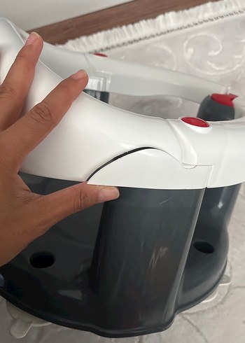 Babyjem Gri Beyaz Bebek Banyo Mama Sandalyesi - Görsel 3