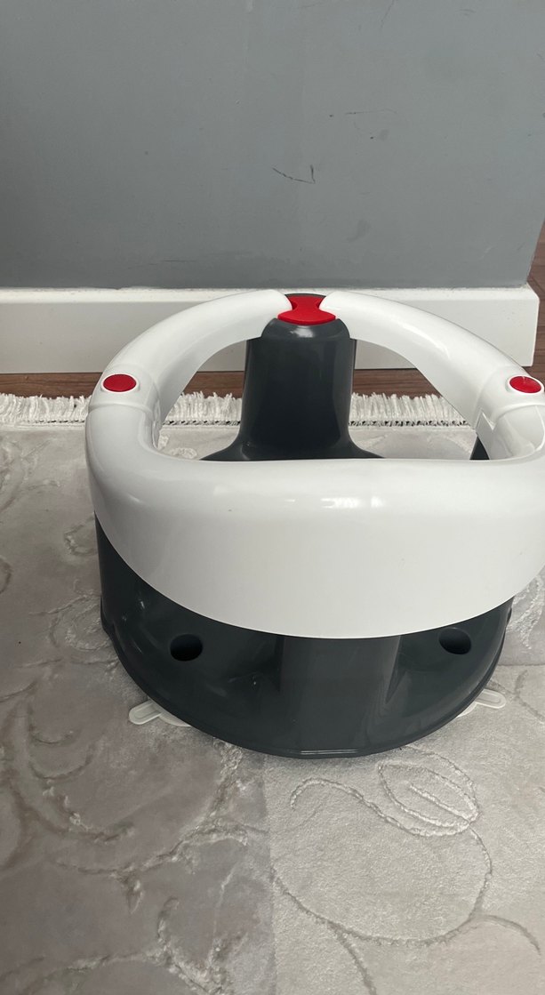 Babyjem Gri Beyaz Bebek Banyo Mama Sandalyesi - Görsel 2