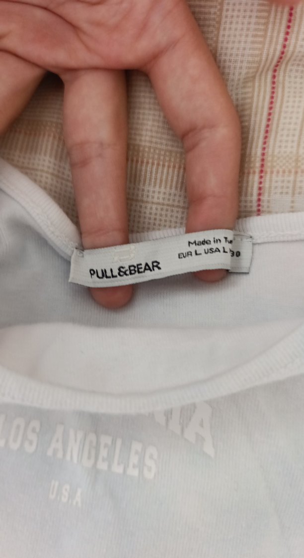 Beyaz Bağlama Desenli Straplez Atlet - Görsel 3