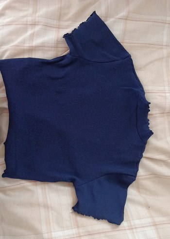 Kadın Lacivert Boğazlı Triko Kazak - Görsel 2