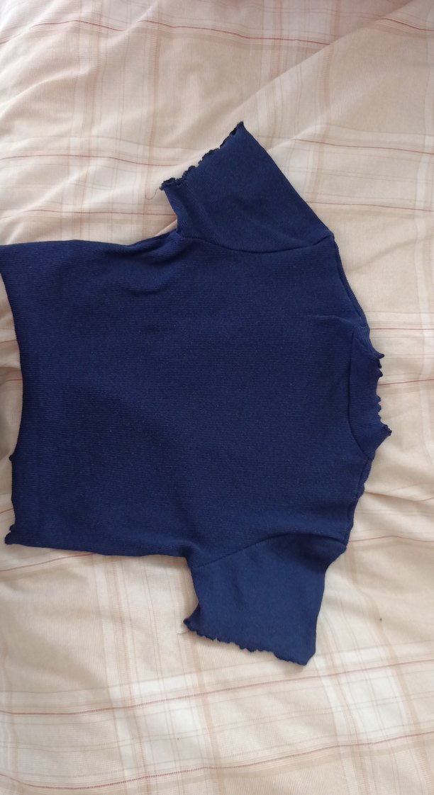 Kadın Lacivert Boğazlı Triko Kazak - Görsel 2