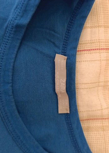 Mavi Baskılı Kısa Kollu Tişört - Görsel 2