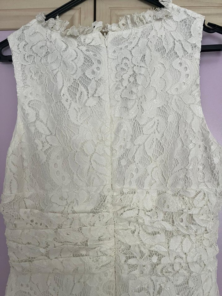 Trendyolmilla Beyaz dantelli elbise - Görsel 5