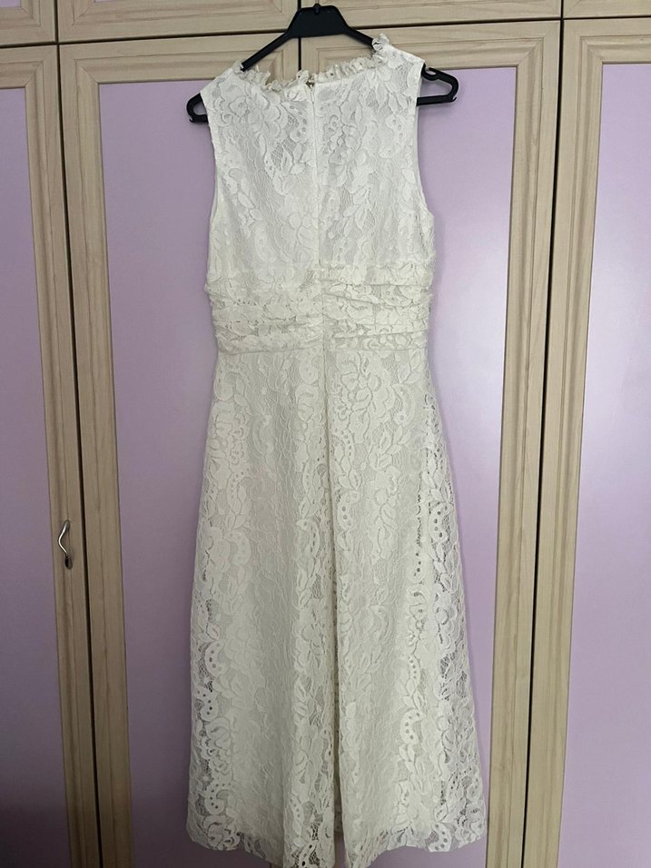 Trendyolmilla Beyaz dantelli elbise - Görsel 2