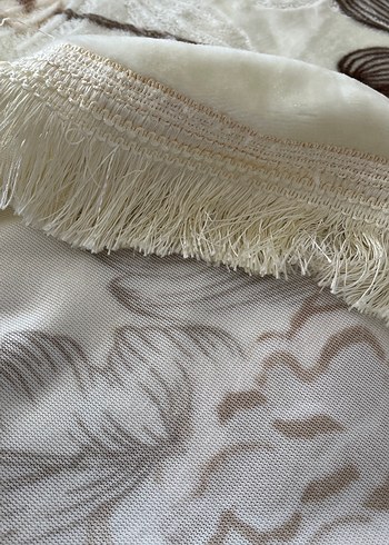 Pastel Kahverengi Çiçek Desenli Yatak Örtüsü - Görsel 4