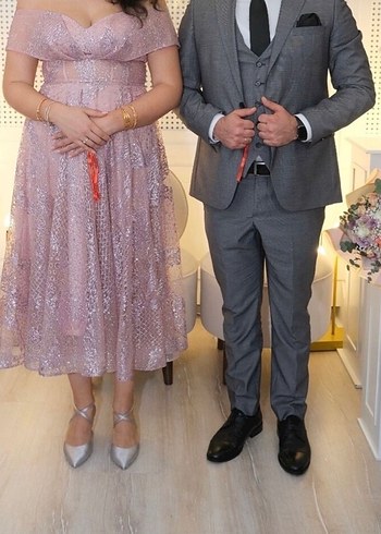 Pudra pembesi Nişan Elbisesi - Görsel 4