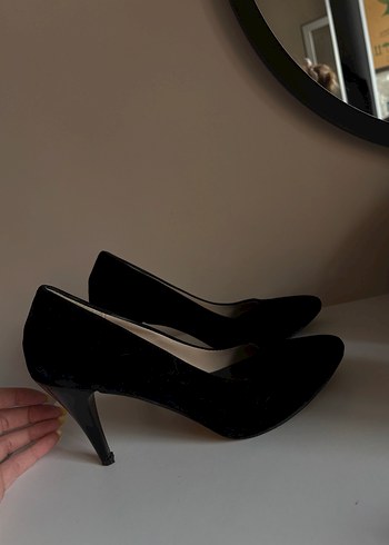 37 Beden siyah Renk Siyah Süet Stiletto Topuklu Kadın Ayakkabı