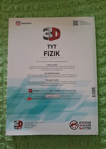  TYT Fizik Soru Bankası 3D Yayınları