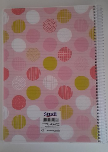  Beden Renk Pastel Pembe Spiralli Defter 2 adet