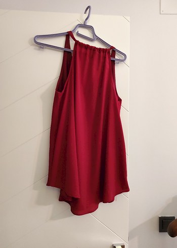 Zincir Detaylı bordo Kadın bluz - Görsel 4