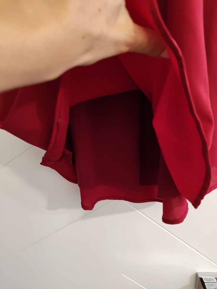 Zincir Detaylı bordo Kadın bluz - Görsel 3