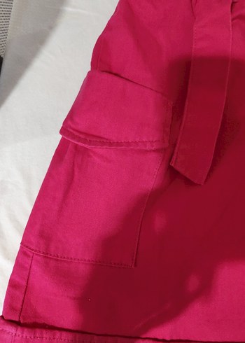 Tyess Pembe Kuşaklı beli lastikli Etek