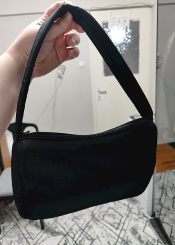 Diğer Siyah Minimalist Fermuarlı Kadın Çanta