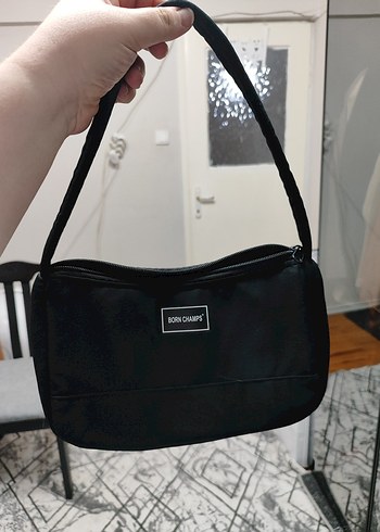 Siyah Minimalist Fermuarlı Kadın Çanta