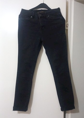 Siyah Kadın Normal Kesim Denim Pantolon