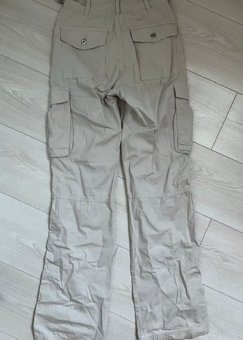 Bershka Bershka Bej Straight Cargo Pantolon