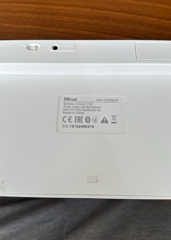 Beyaz Hafif Kablosuz Klavye - Görsel 2