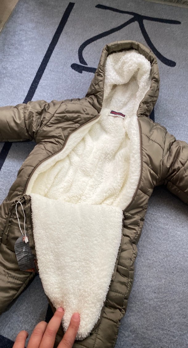 Kahverengi Kürklü Bebek Tulumu Kapüşonlu - Görsel 3