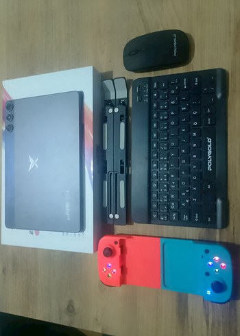 oyun tabletiSiyah Tablet ve Klavye Set artı oyun telefon kolu - Görsel 2