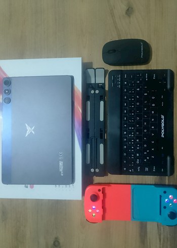 oyun tabletiSiyah Tablet ve Klavye Set artı oyun telefon kolu - Görsel 3