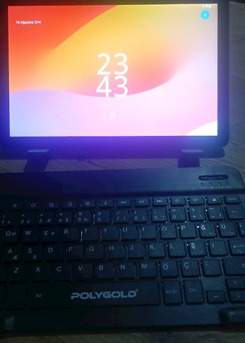 oyun tabletiSiyah Tablet ve Klavye Set artı oyun telefon kolu - Görsel 5