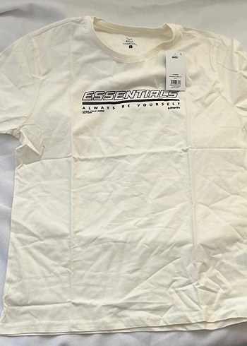 Beyaz Baskılı Erkek Tişört - Görsel 2