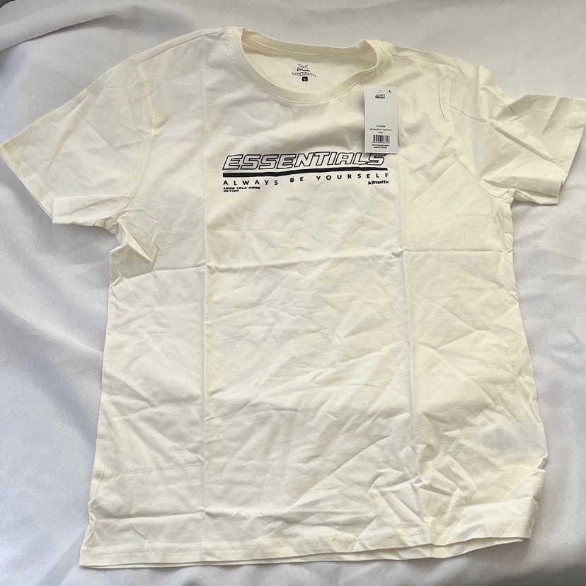 Beyaz Baskılı Erkek Tişört - Görsel 2