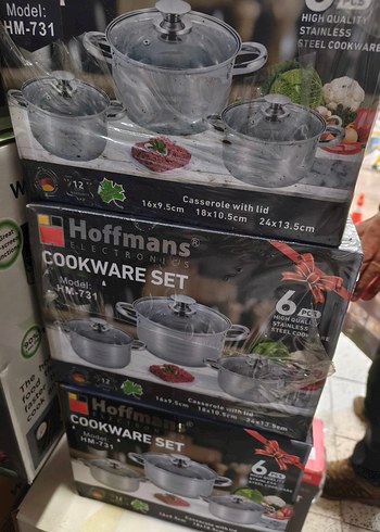 Hoffmans 6 Parça Beyaz Tencere Seti - Görsel 3