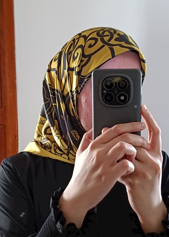 Armine Sarı Siyah Desenli Kadın Eşarp
