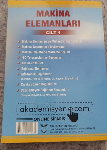 Makina Elemanları Cilt 1 - Prof. Dr. Erdem Koç