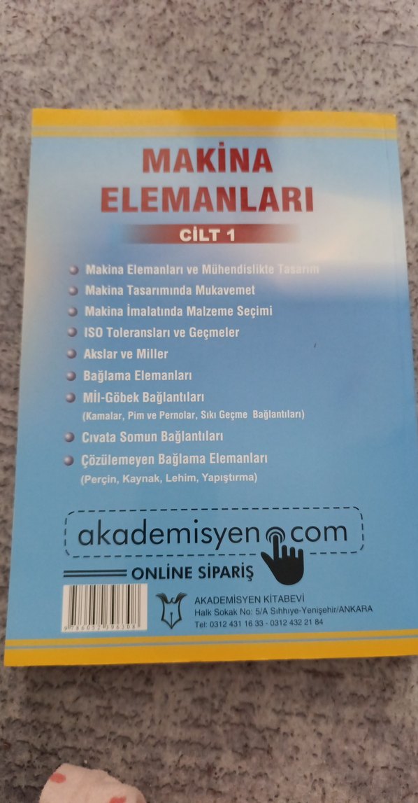 Makina Elemanları Cilt 1 - Prof. Dr. Erdem Koç - Görsel 2