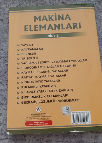 Makina Elemanları Cilt 2 - Prof. Dr. Erdem Koç
