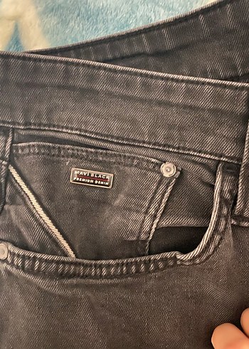 Gri Batik Desenli Bol Kesim Erkek Kot Pantolon - Görsel 3