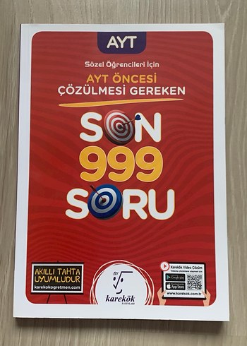 ayt öncesi çözülmesi gereken 999 soru sözel