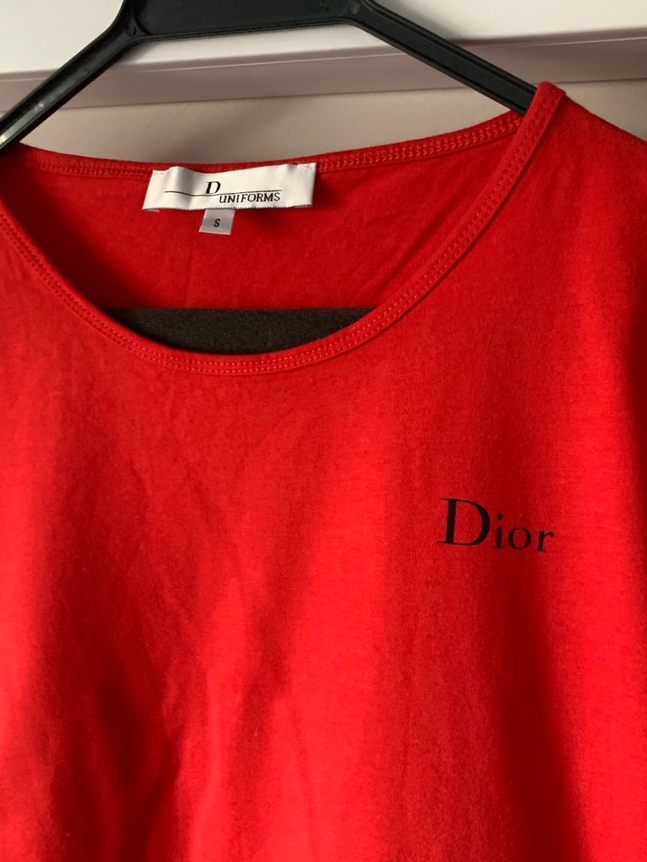 dior kırmızı uzun kollu kadın tshirt - Görsel 3