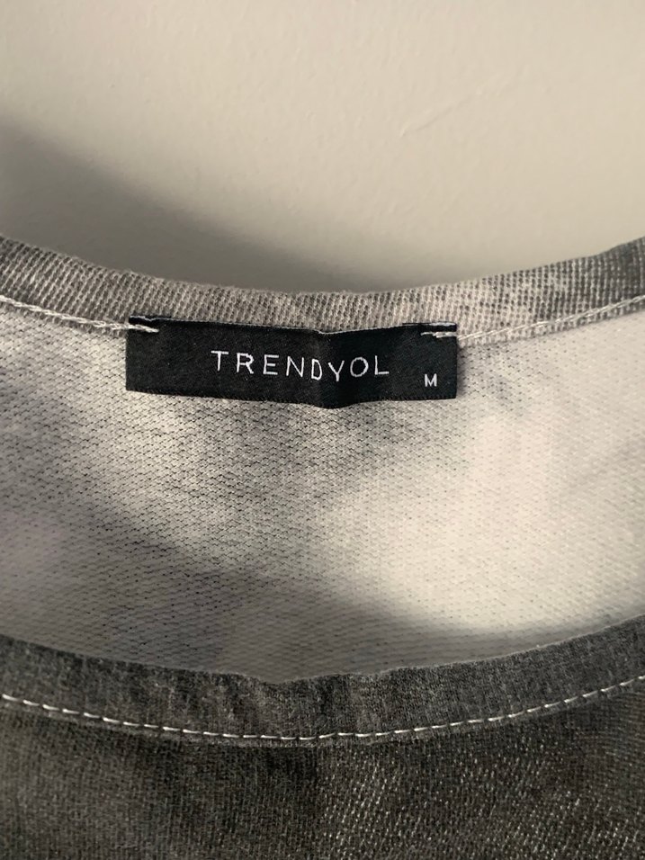 trendyol gri crop - Görsel 2
