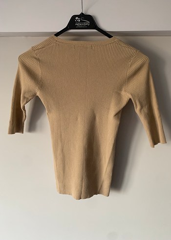 mango bej triko kadın bluz - Görsel 2