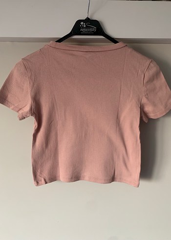 hm pembe mini kısa kollu tişört - Görsel 2