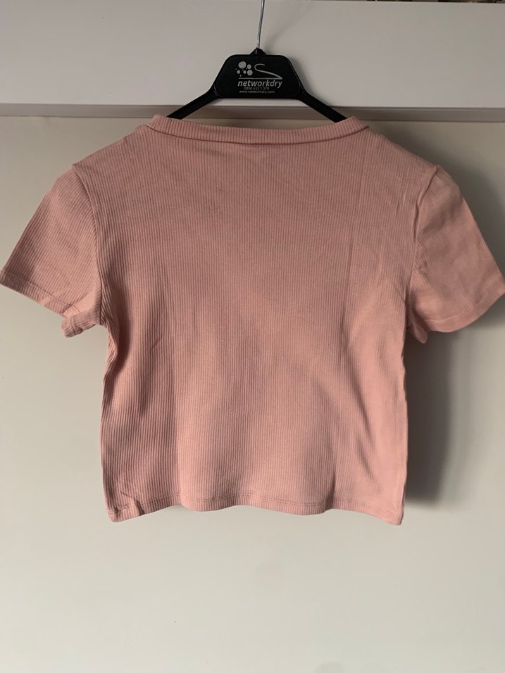 hm pembe mini kısa kollu tişört - Görsel 2