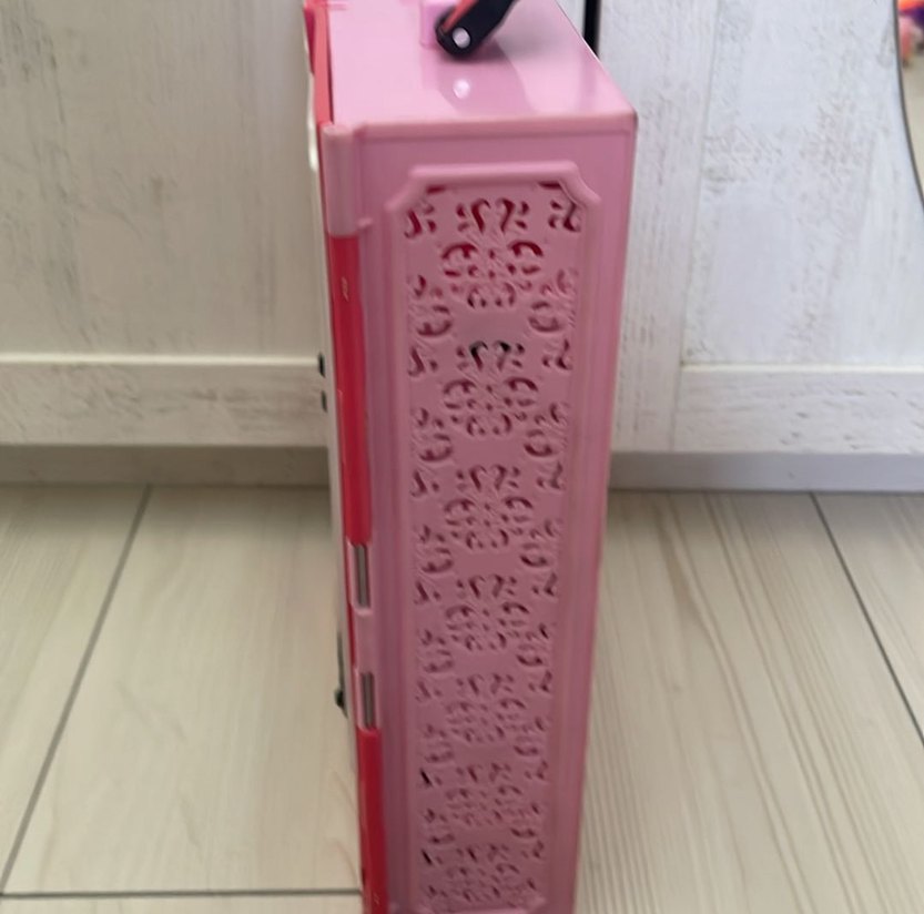 Renkli Pembe Barbie Çocuk giyim Dolabı - Görsel 2