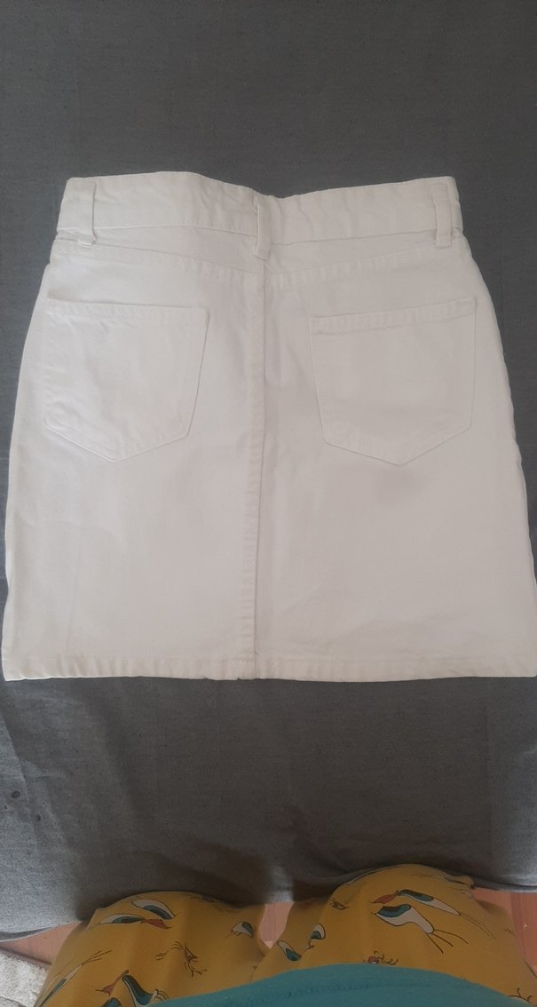 Beyaz mini etek - Görsel 4