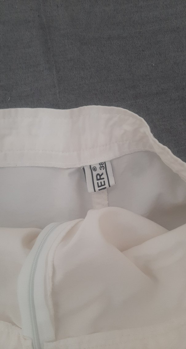 Beyaz Pamuklu Plaj Mini Şort - Görsel 5