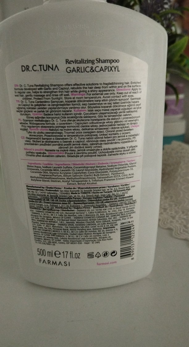 Dr.C.Tuna Sarımsaklı Canlandırıcı Şampuan 500 ml - Görsel 2
