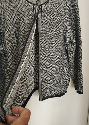 Fermuarlı Gri Kadın Hırka - Görsel 2