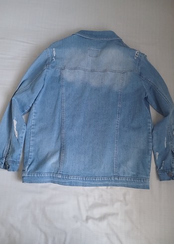 38 Beden Düğmeli Mavi Kadın Denim Ceket