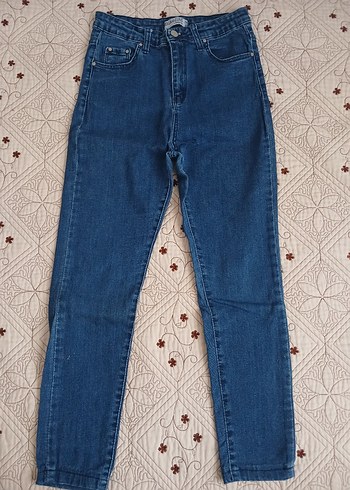 Kadın Mavi Denim Normal Boy Jean