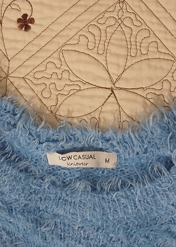 LC Waikiki Uzun Kollu Mavi Triko Kadın Kazak