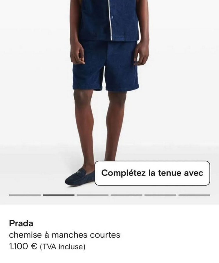 Erkek Lacivert Kısa Kollu Havlu Şort Takım - Görsel 3