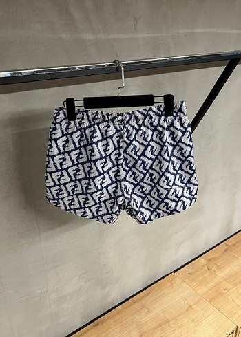 Erkek Beyaz Bağcıklı Mini Şort - Görsel 2